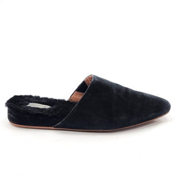 MADEWELL The Suede Kasey Mule Faux Shearling - Picture 4 of 6